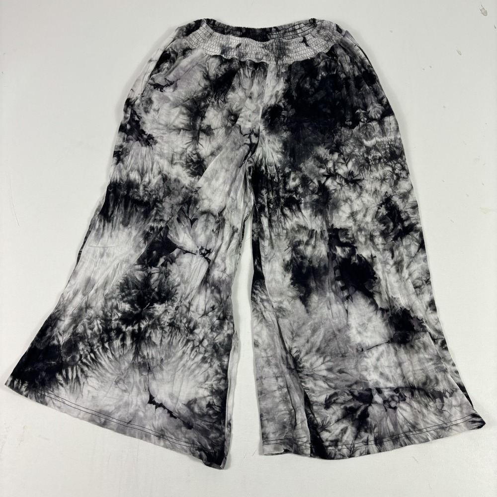 Athropologie‎ Porridge Pants Womens XS Cropped Wide Leg Tie Dye Elastic Waist